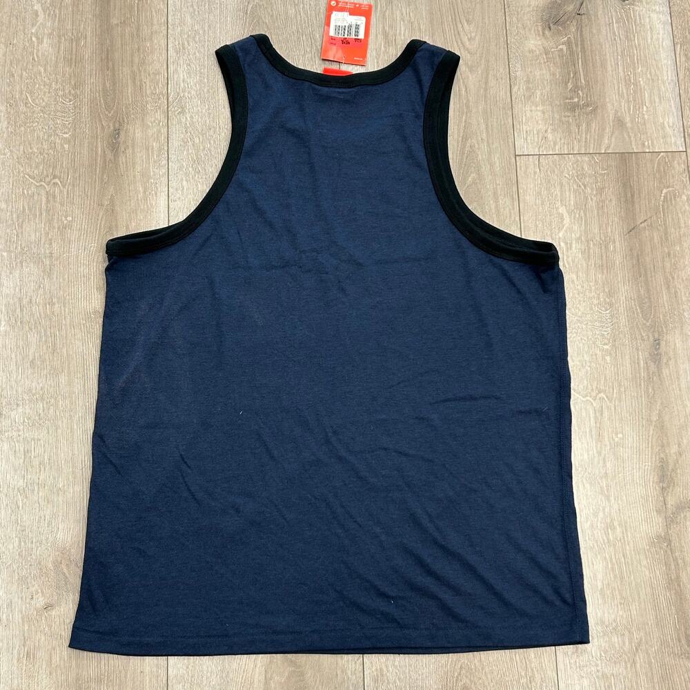 Brand New Nike Spellout Swoosh Logo Blue Navy Tank Top Tee Size Large L B22 - Picture 6 of 6